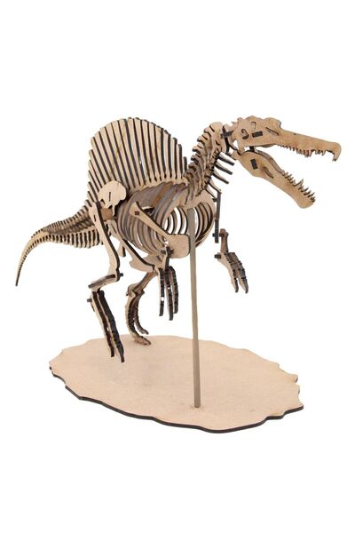 Mavi Doku Dinozor Serisi Spinosaurus 3D Ahşap Puzzle Maketi