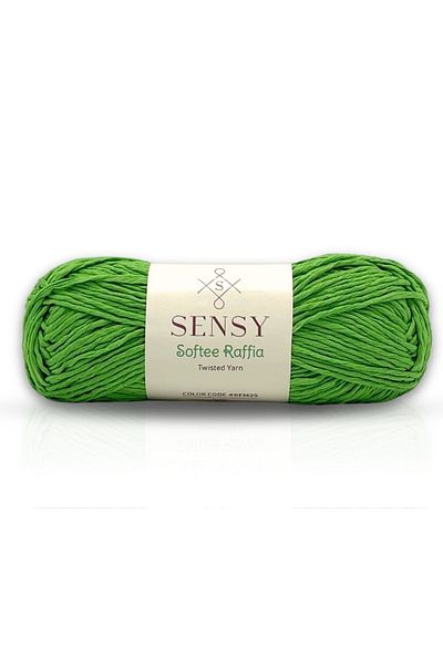 SENSY Green Premium Softee Raffia Rope Paper - Supla Rope Hand Knitting, Bag Rope, Hobby Rope Basket Rope