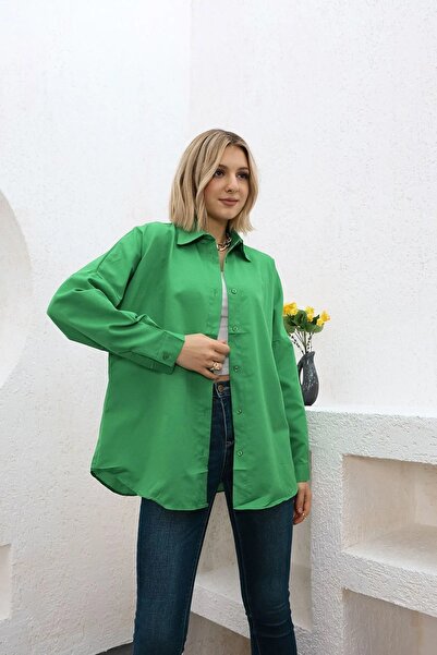 Yeliz YLZ OVERSİZE KADIN GÖMLEK