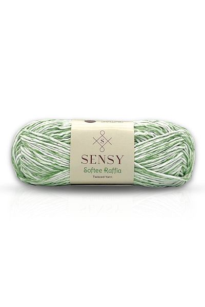 SENSY Green Batik - Premium Softee Raffia, Multicolored Hand Knitting Rope Hobby Rope