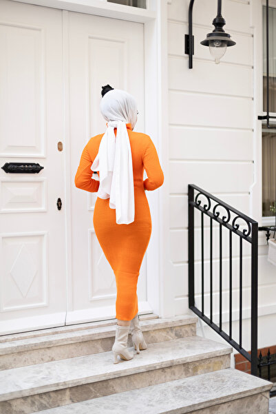 Sfg Life Moda Ακρυλικό ζιβάγκο Slim Fit Hijab Pencil Φόρεμα - Ευέλικτο Πλεκτό