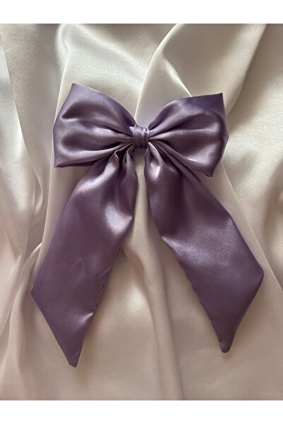 PratikDikisco Γυναικεία αγκράφα με φιόγκο από λιλά σατέν