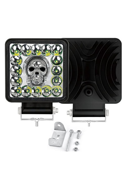 Rptech Kurukafa Lamba 16 Led Kare 1 Adet 12/24 Volt 7 Renk Yanar Uyumlu