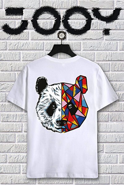 Jooy Company Unisex Lover Combination Tokyo Panda Oversize Λευκό Tshirt Σετ 2 τεμαχίων