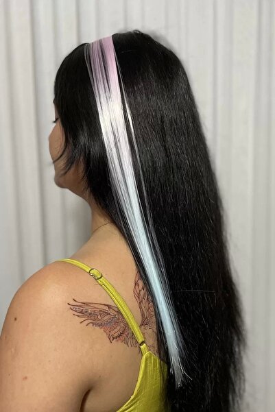 little Luv Прах - Тюркоазени омбре прави клипсове за странични удължители