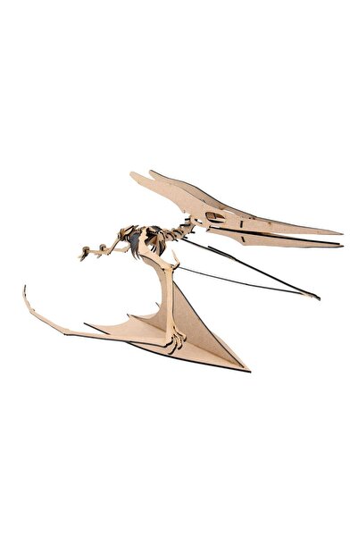 Mavi Doku Dinozor Serisi, Pterodactyl, 3D Ahşap Puzzle Maketi