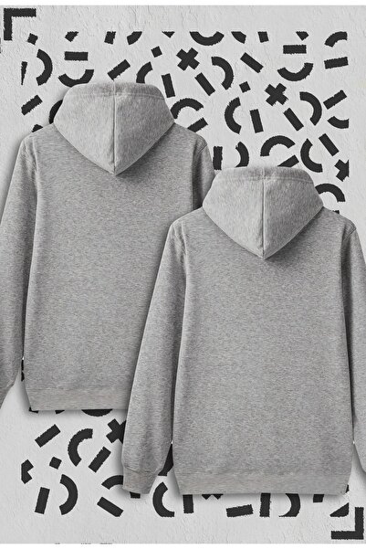 Jooy Company Комплект от 2 части с качулка и щампа на сърце, комбиниран с влюбена двойка