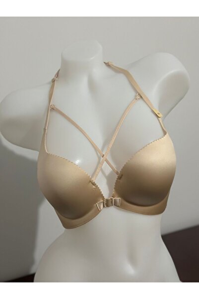 F.K FK1207 Önden Açılabilir Destekli Önü Çapraz İpli Lazer Kesim Sütyen