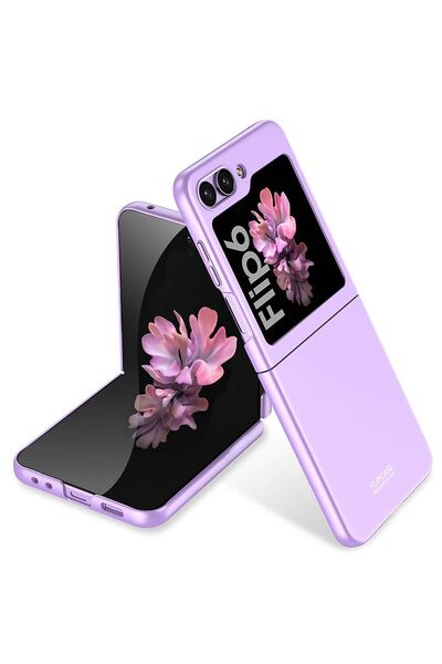 m.tk moveteck Samsung Galaxy Z Flip 6 Kılıf Ultra İnce Renkli Sert Kıpta Kapak Mat Parmak izi Yapmaz Katlanabilir