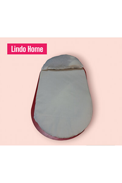 LindoHome Ahsap Puset Alt Minder Ve Yastık 65x33 Ölcülerinde