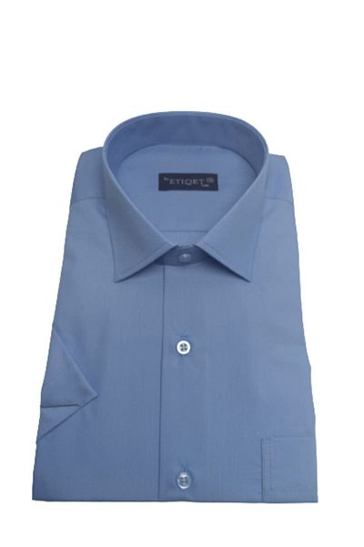 ETİQET Ανδρικό πουκάμισο Ice Blue Classic Cut Plain Dakron