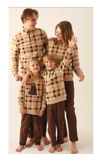 Arnetta Σετ πιτζάμες Fleece - Μαλακή Υφή, για Πατέρα και Γιο, Τιμές Διαφορετικές