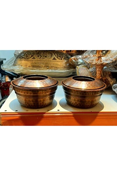 Yıldız çelik 2'li bakır eskitme çekiç dövme kapaklı ehlikeyf