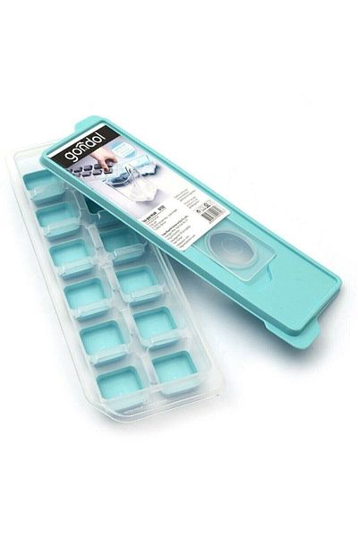 Gondol Plastik Afife Home Gondola Silicone Square Press Removable Non-Stick Ice Box Ice Mold Mixed Color 2 Pieces