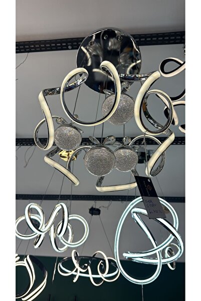 IŞILTILI DUNYAM Şimşek 4 toplu Led avize