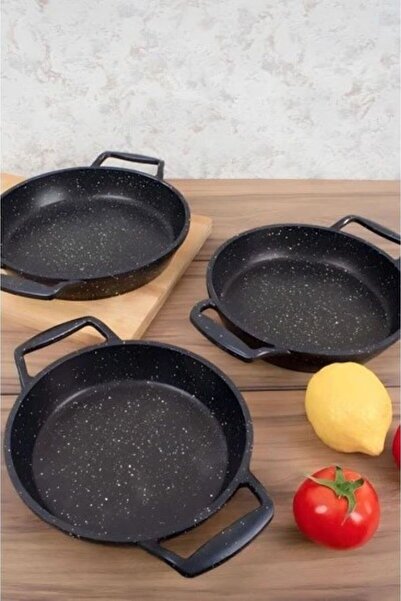 Scratch Art مقلاة جرانيت مصبوبة 3 قطع - 18-20-22