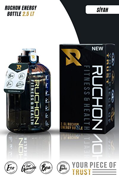 RUCHON NUTRITION 2.5l Sporcu Matara - Motivasyon Yazılı Büyük Suluk - Tritan ...