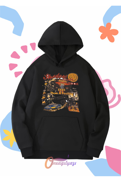 oneagılyazı Hanorac pentru copii unisex - imprimeu umbră, glugă supradimensio...