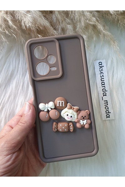 Aksesuarda Moda Xiaomi Redmi Note 12 Pro Uyumlu Figürlü Silikon Kılıf