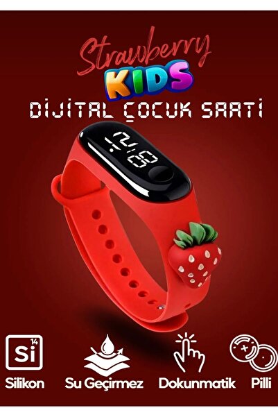 EMİN ENSAR HOME Akıllı Çocuk Kol Saati Güvenli Led Su Geçirmez Silikon Dokunm...