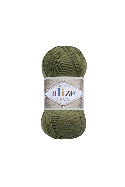 Alize 5 Pieces Diva Mercerized Thin Thread Summer Bikini Bustier Blouse Knitting Thread 273 Camouflage-moss