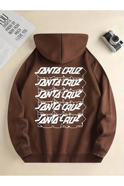 AMMA Χειμερινό φούτερ με κουκούλα με κουκούλα Santa Cruze Unisex - 3 κλωστές