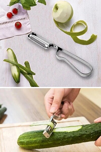 afifehome Paslanmaz Çelik Sebze Meyve Elma Dilimleyici Patates Soyucu Parer A...