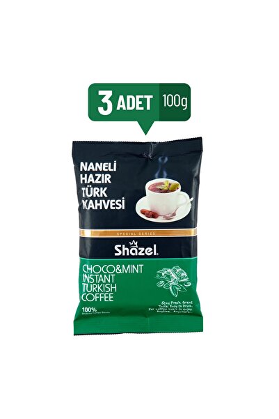 Shazel Naneli Hazır Türk Kahvesi 100g X 3 Adet (AROMALI)