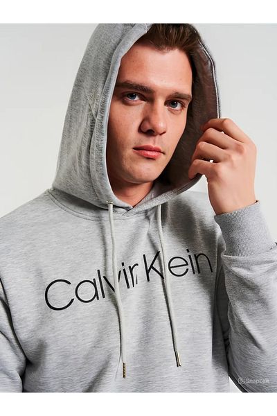 Calvin Klein Men's Cotton Logo Hoodie - Sweatshirt