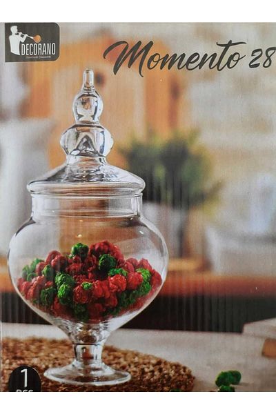 DOST AVM Glass Cookie Holder & Sugar Bowl with Footed Lid
