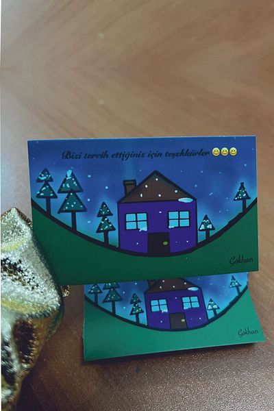 Örün Matbaa Gökhan Ευχαριστώ Κάρτα Ευχαριστώ 100 Τεμάχια 8x5cm / Ευχαριστώ Κάρτα Ευχαριστώ 100 Τεμάχια