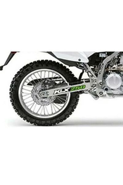 Kawasaki klx 250 black with green and white color