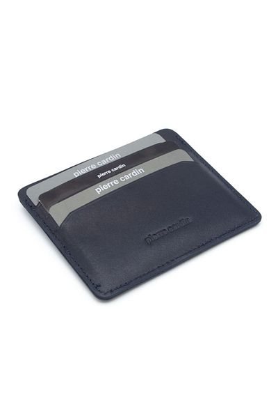 Pierre Cardin Unisex Navy Blue Leather Card Holder - 0046lp6