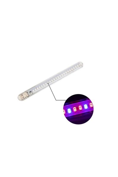 Hubstein Taşınabilir Bitki Büyütme Lambası 21 Led Mor 5730 Smd Stick Led stic...