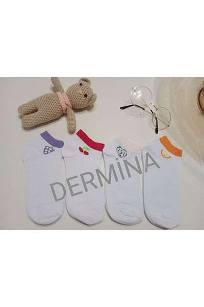 DERMİNA 4 ΖΕΥΓΑ ΓΥΝΑΙΚΕΙΑ ΜΠΟΤΑΚΙΑ ΜΕ ΣΧΕΔΙΟ ΦΡΟΥΤΩΝ