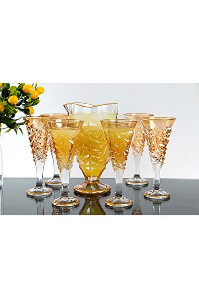 PLT Design LA ROSE 7 PARCA KOKTEYL BARDAĞI SETİ,MEŞRUBAT - SU BARDAĞI SETİ