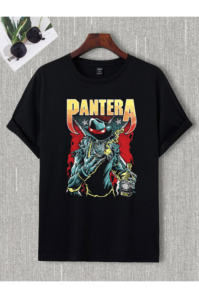 donamod Unisex Oversize Pantera Metallıca Iron Madıen Black Sabbath Ac Dc Slipknot Rock Metal Tişört T shirt