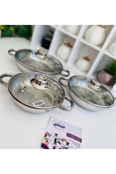 FARALYAHOME Gülsan Çelik Omlet Sahan Set