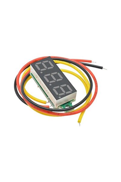 Koodmax 0.28'' Inch Dc 0-100V Mini Digital Voltmetre 3 Kablolu - Mavi Led