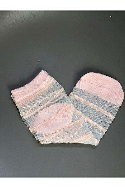 DERMİNA Kadın Pembe Tül Soket Çorap 3 Çift