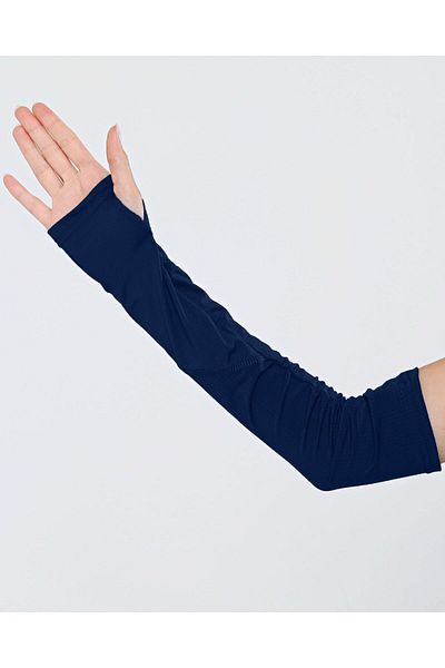 Ecardin Pro Sports Sleeve - Premium Sports Women's Porous Finger-Snap Prayer and Hijab Sleeve - Navy Blue