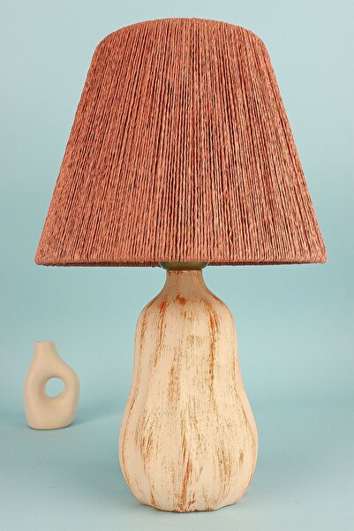 Hmydesign Cochon Handmade Seramik Abajur Krem-Natural