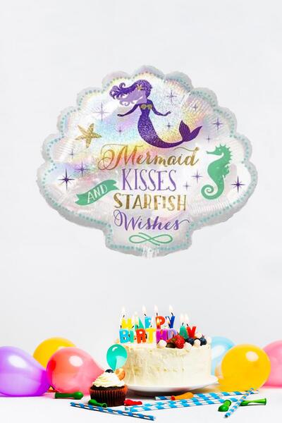 PEKSHOP بالون فويل على شكل حورية البحر - 66x72 سم