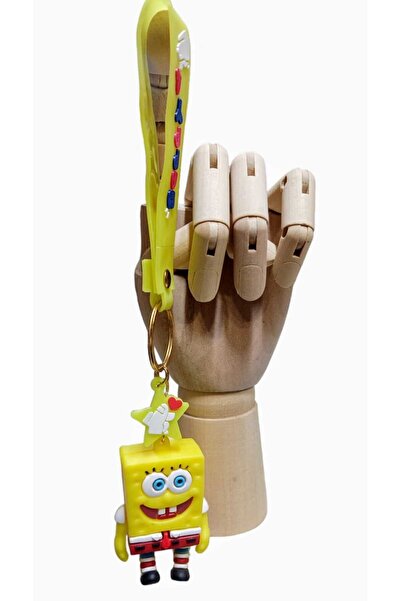 sevgi kırtasiye Sünger Bob Anahtarlık  Çanta Süsü Motto Silikon Anahtarlık