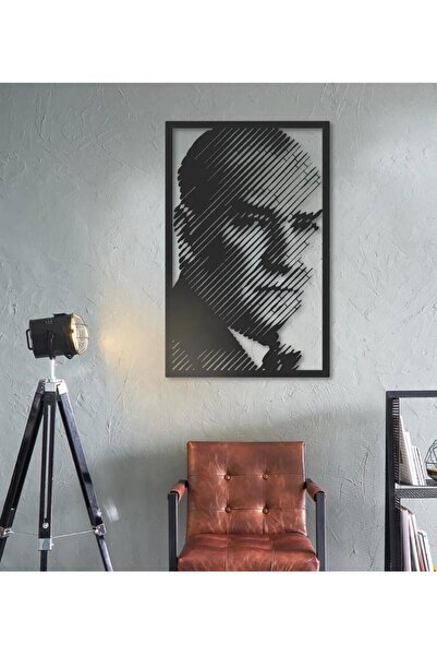 tera reklam Lazer Kesim Atatürk Metal Tablo 60x40cm