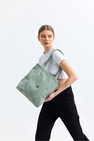 iRush Yeşil H0004 3 Bölmeli Çıtçıtlı Kanvas Kumaş Günlük Spor Kadın Kol Ve Om...