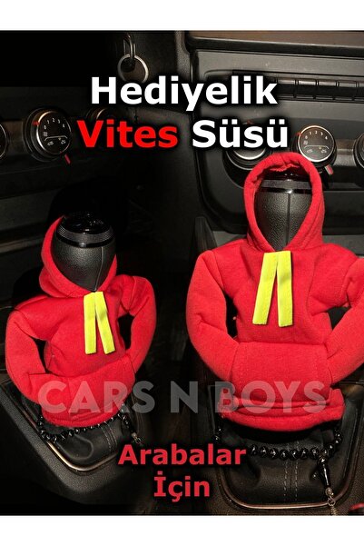 CARSNBOYS هوديي ذو قلنسوة باللون الأصفر والأحمر - ملحق سيارة هدية