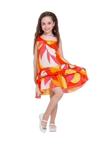 NK Patterned Girl's Bell Dress