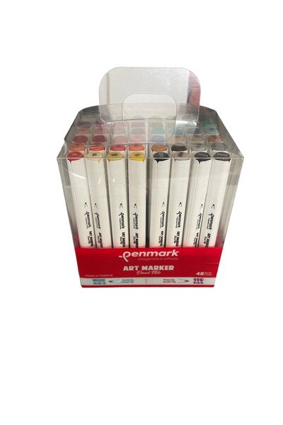 penmark Double Sided 48 Color Marker Pen Set - Turkye Made