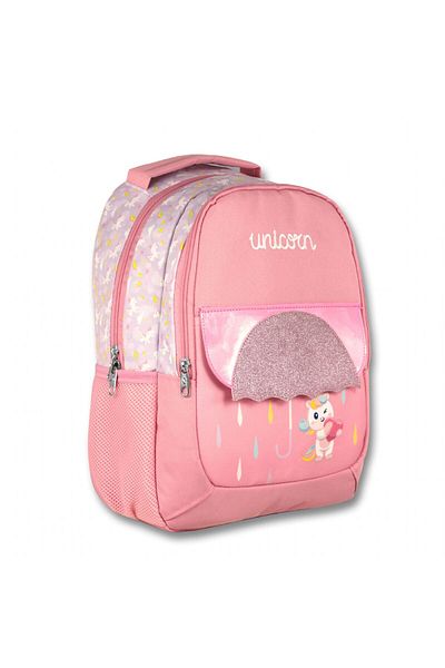 ÜMİT ÇANTA Pink Ümit Bag - Cennec Glitter Unicorn Backpack, for Girls